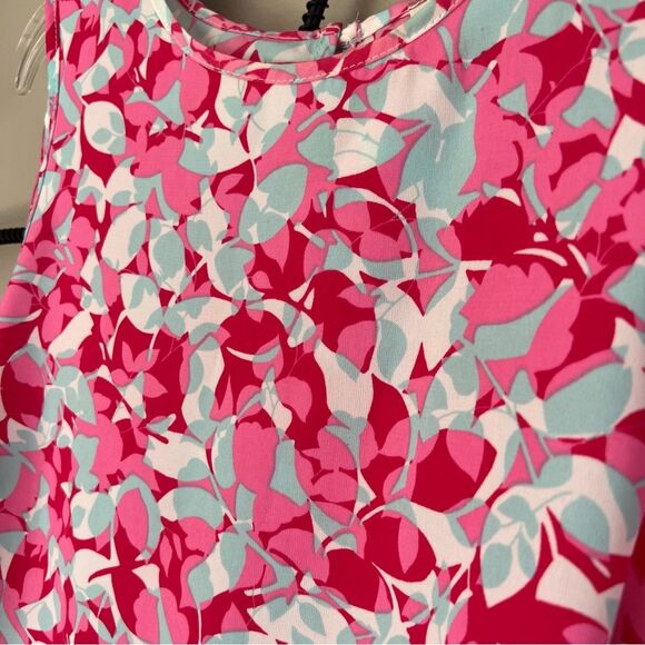 Andree By Unit Sleeveless Floral Ruffle Peplum Drop Waist Blouse Top - Picture 5 of 9